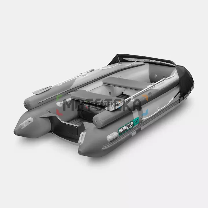 Лодка ПВХ GLADIATOR (Гладиатор) E 380 X светло-серый/тёмно-серый (Спб)